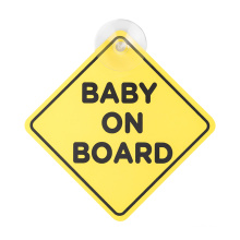 Hot selling  Baby on Cars Board Sign Kids Safety Warning Sticker Notice Board with Suction Cups